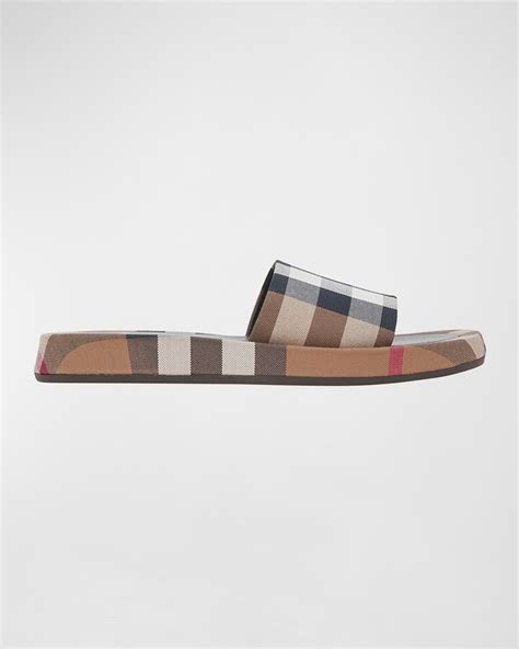 burberry cotton check slide sandals|Women’s Designer Sandals .